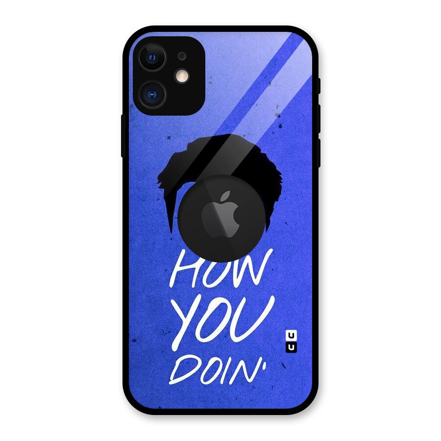 Wassup You Glass Back Case for iPhone 11 Logo Cut