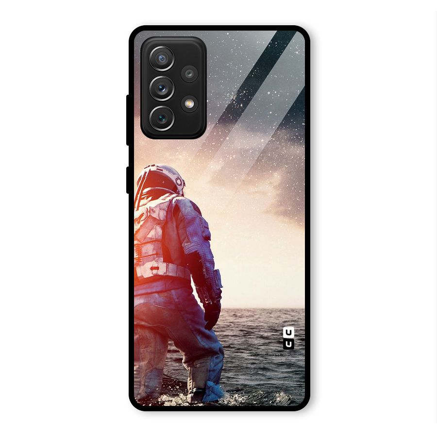 Water Astronaut Glass Back Case for Galaxy A72