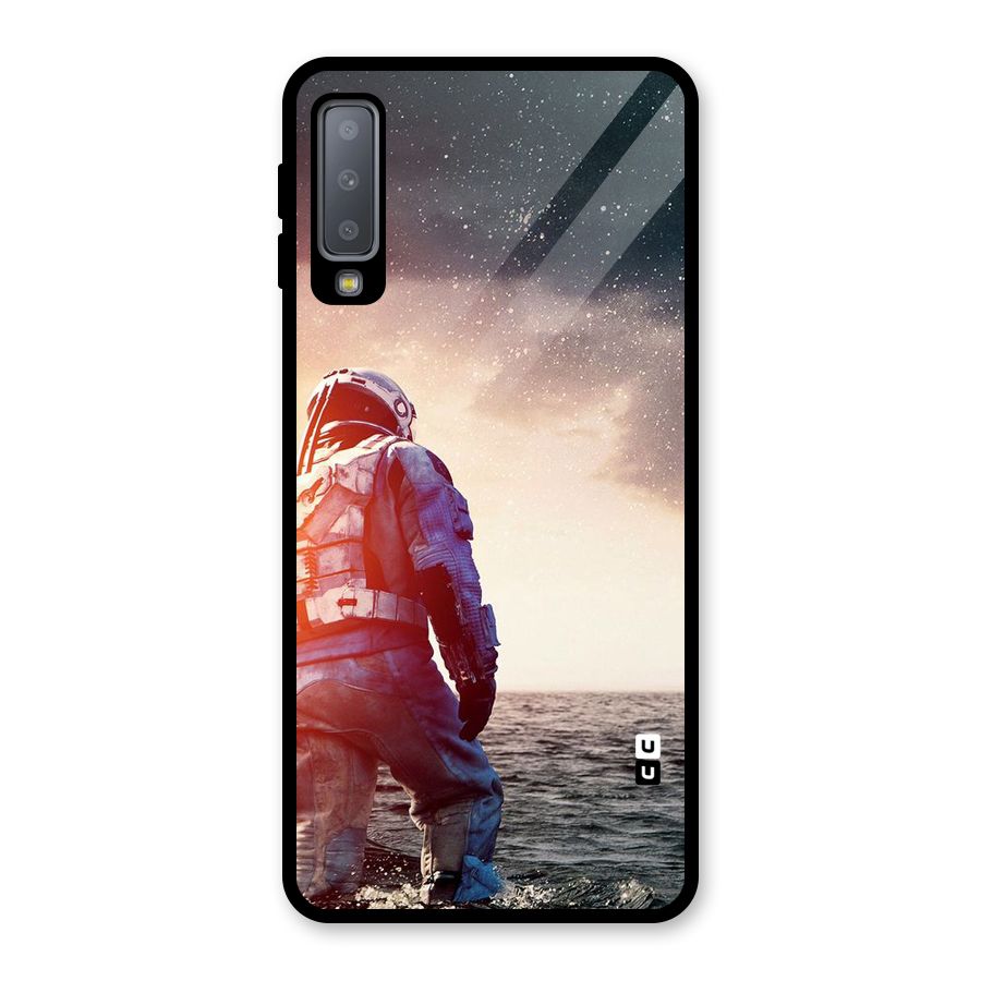 Water Astronaut Glass Back Case for Galaxy A7 (2018)