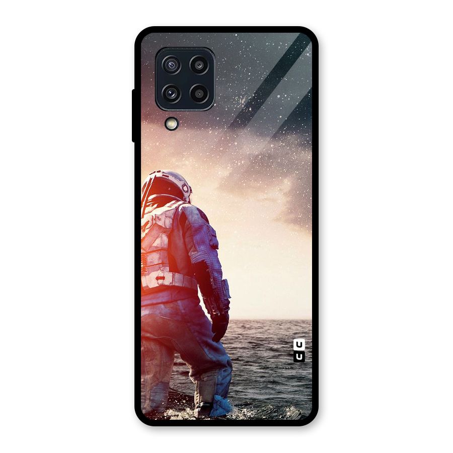 Water Astronaut Glass Back Case for Galaxy M32