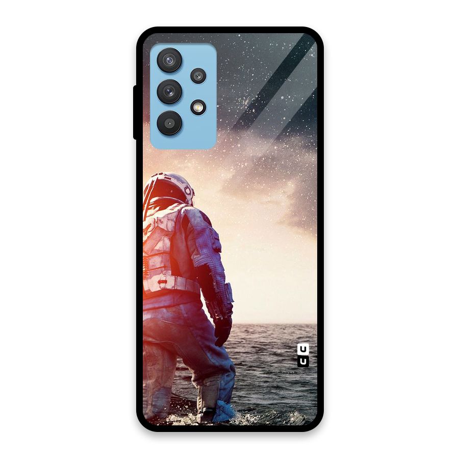 Water Astronaut Glass Back Case for Galaxy M32 5G