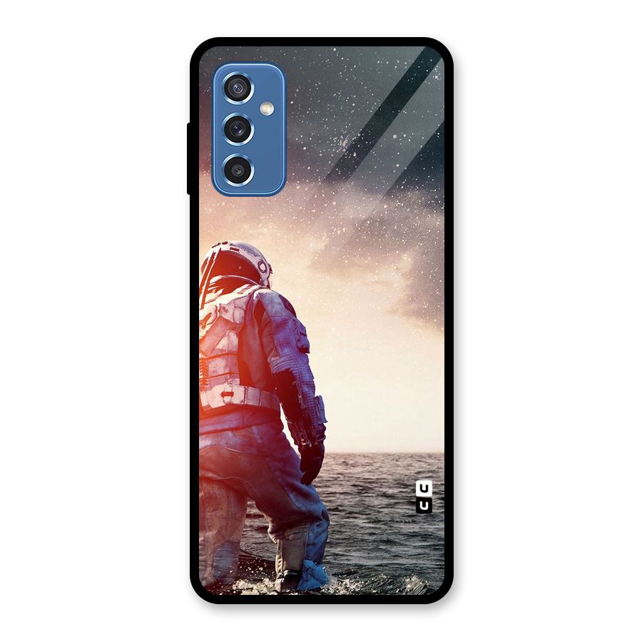 Water Astronaut Glass Back Case for Galaxy M52 5G