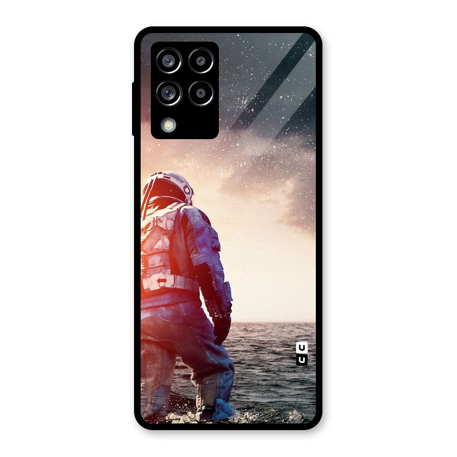 Water Astronaut Glass Back Case for Galaxy M53 5G
