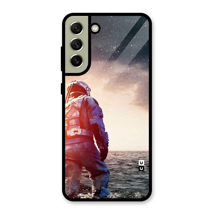 Water Astronaut Glass Back Case for Galaxy S21 FE 5G