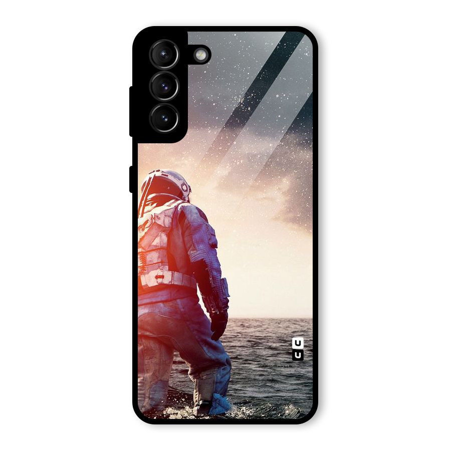 Water Astronaut Glass Back Case for Galaxy S21 Plus