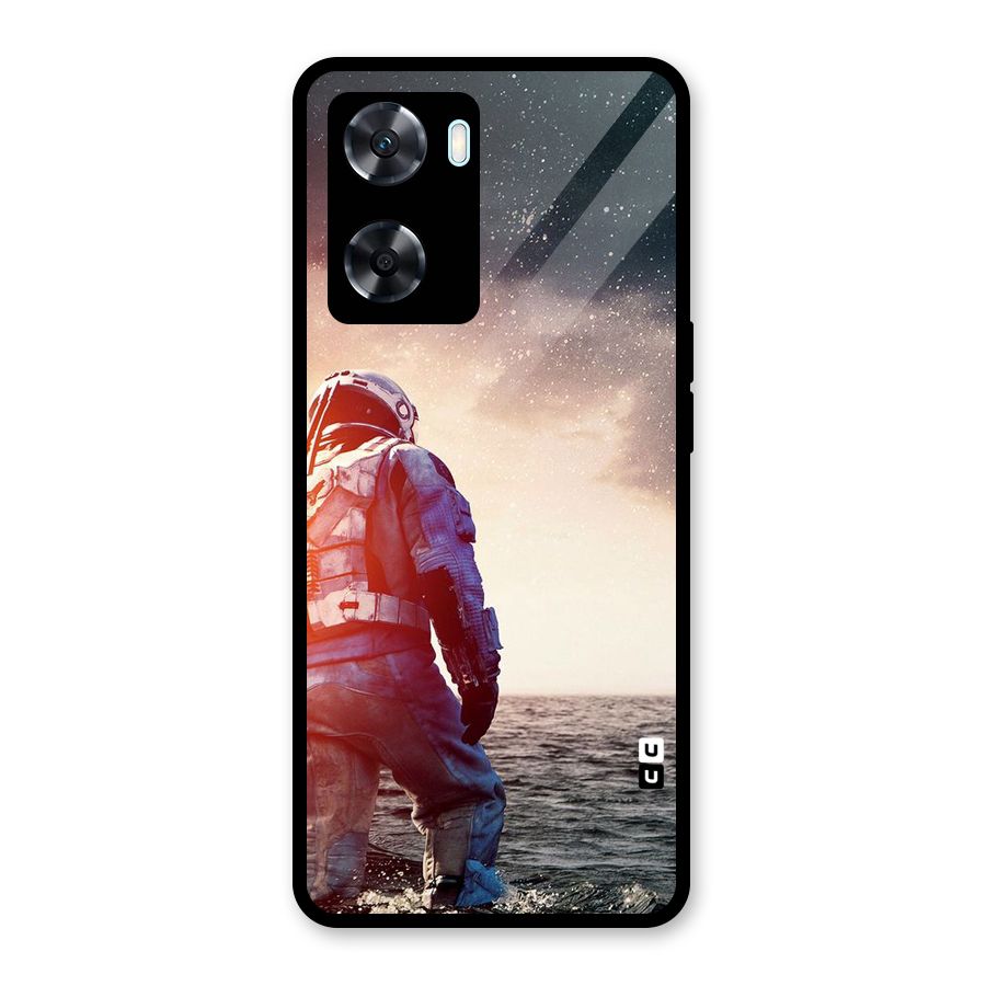 Water Astronaut Glass Back Case for Oppo A77