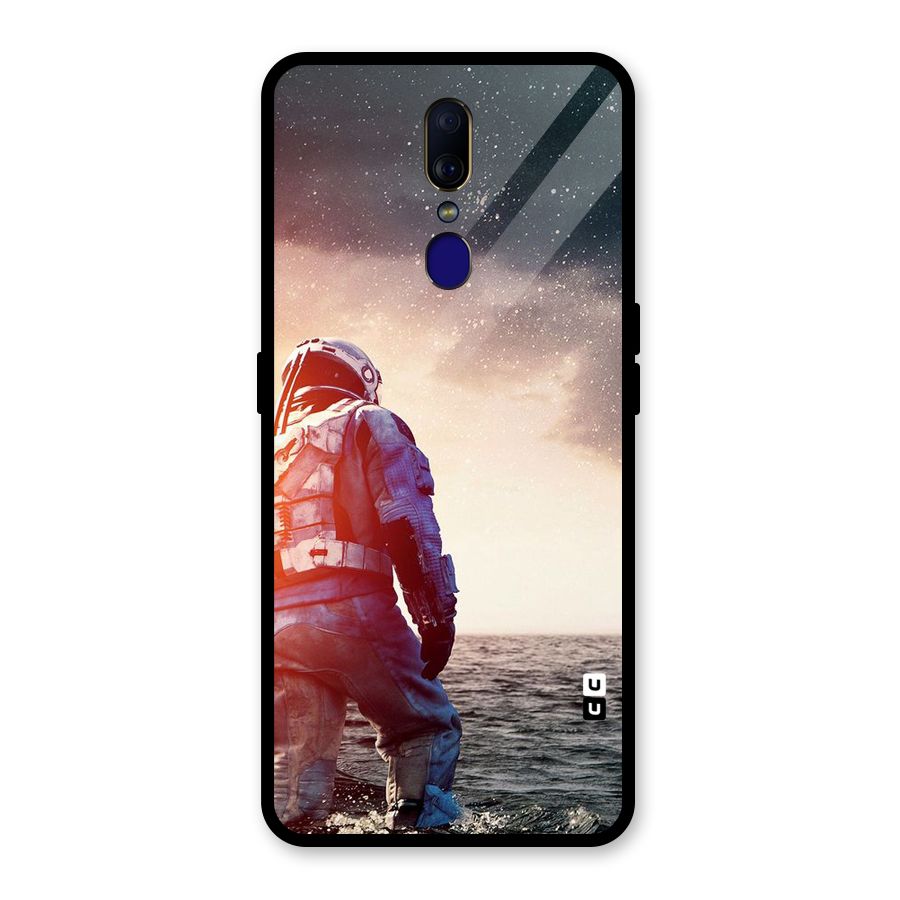 Water Astronaut Glass Back Case for Oppo F11