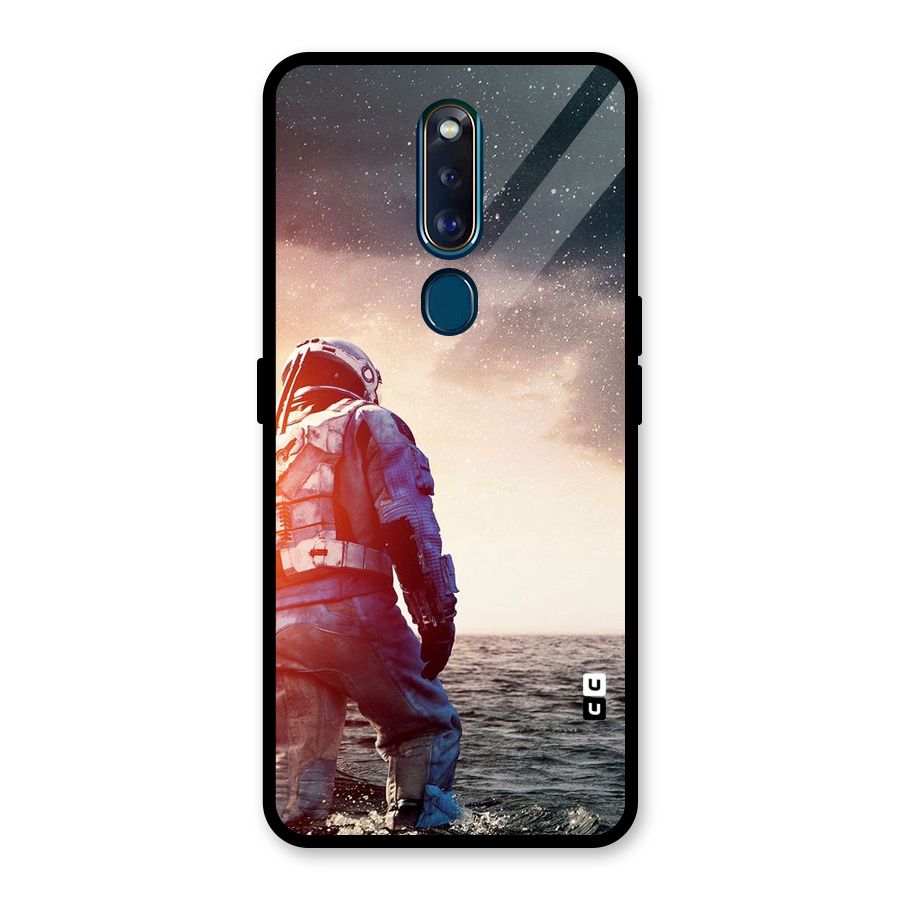 Water Astronaut Glass Back Case for Oppo F11 Pro