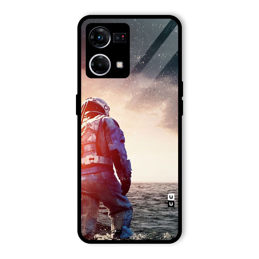 Water Astronaut Glass Back Case for Oppo F21 Pro 4G