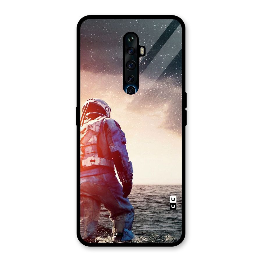 Water Astronaut Glass Back Case for Oppo Reno2 F