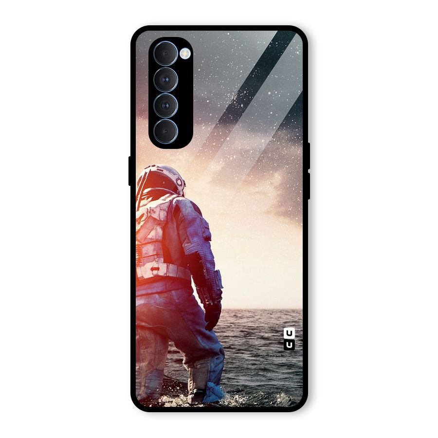 Water Astronaut Glass Back Case for Oppo Reno4 Pro