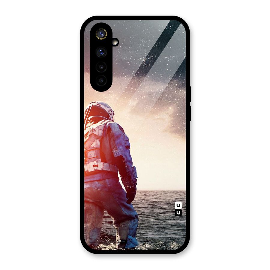 Water Astronaut Glass Back Case for Realme 6i