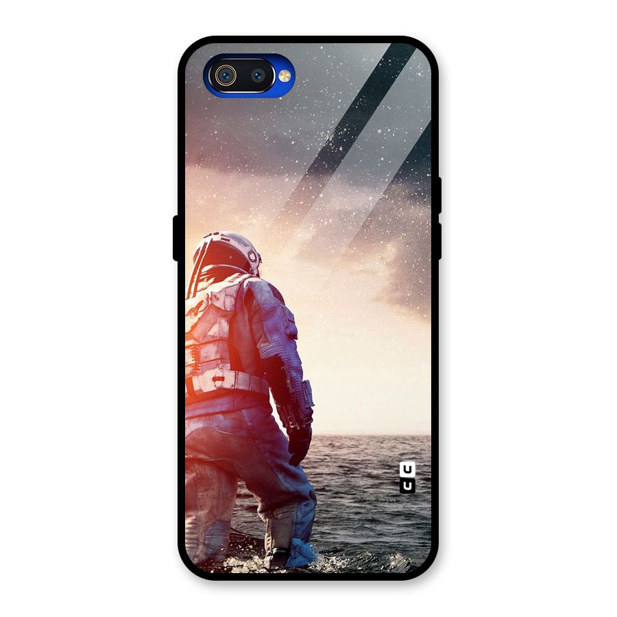 Water Astronaut Glass Back Case for Realme C2