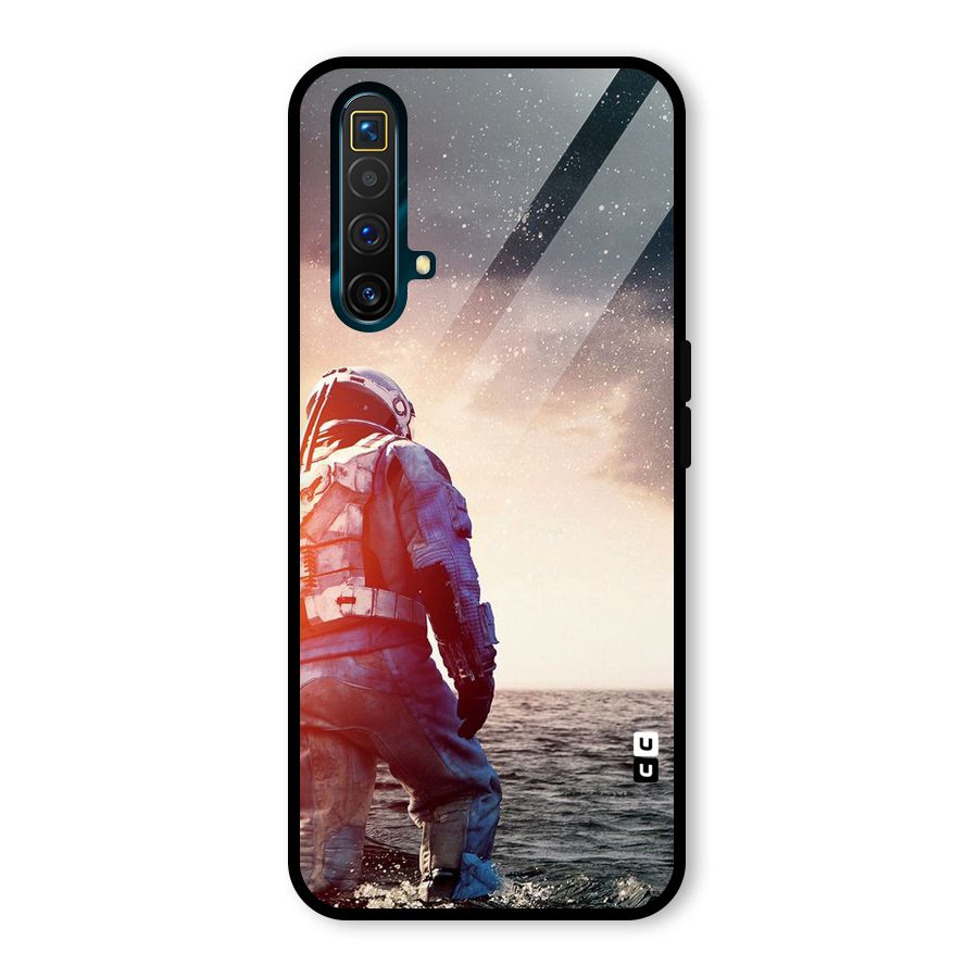 Water Astronaut Glass Back Case for Realme X3 SuperZoom