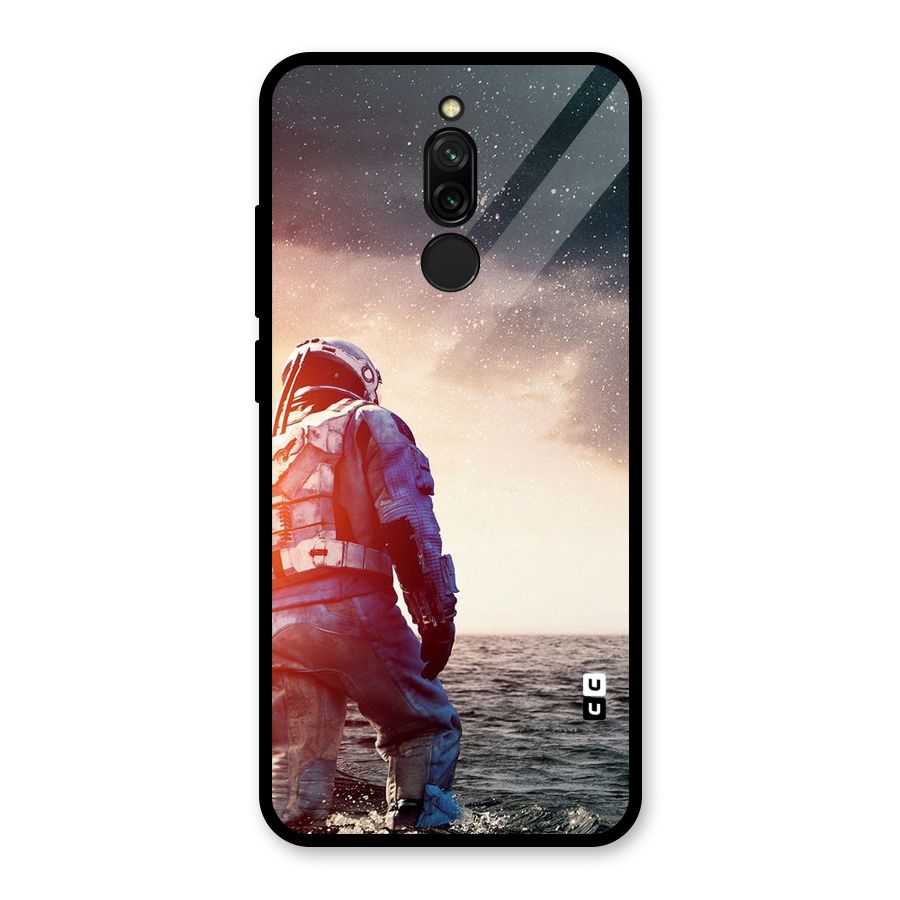 Water Astronaut Glass Back Case for Redmi 8