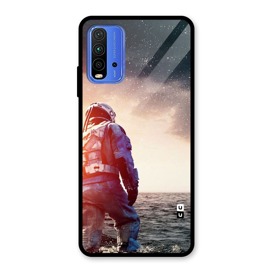 Water Astronaut Glass Back Case for Redmi 9 Power