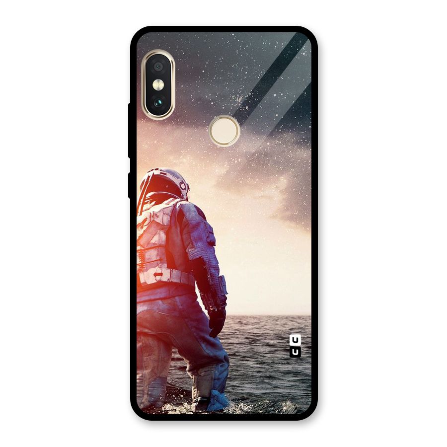 Water Astronaut Glass Back Case for Redmi Note 5 Pro