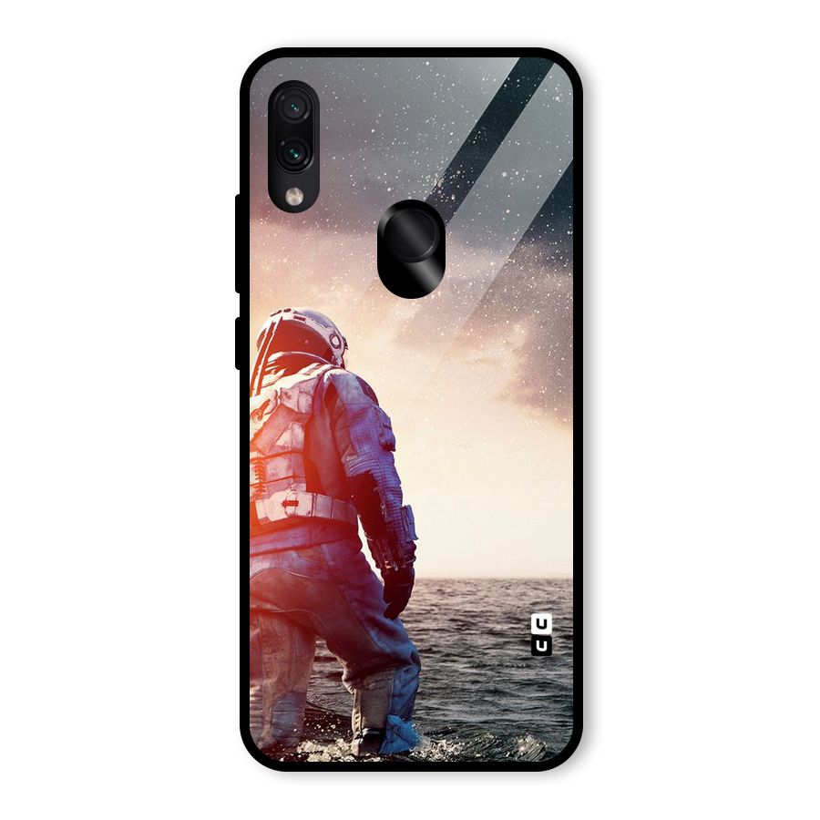 Water Astronaut Glass Back Case for Redmi Note 7 Pro