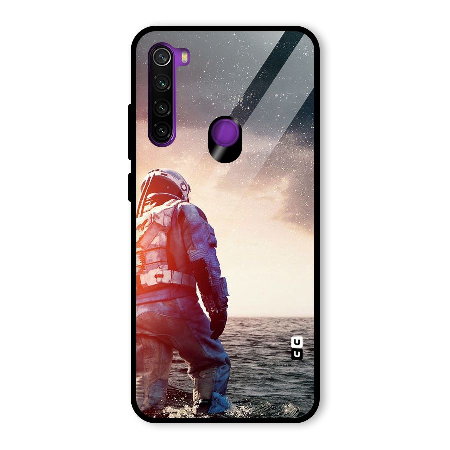 Water Astronaut Glass Back Case for Redmi Note 8