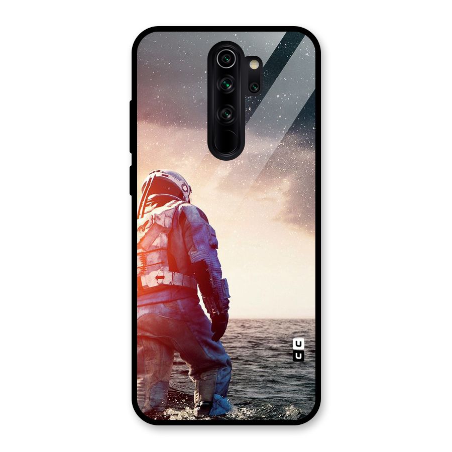 Water Astronaut Glass Back Case for Redmi Note 8 Pro