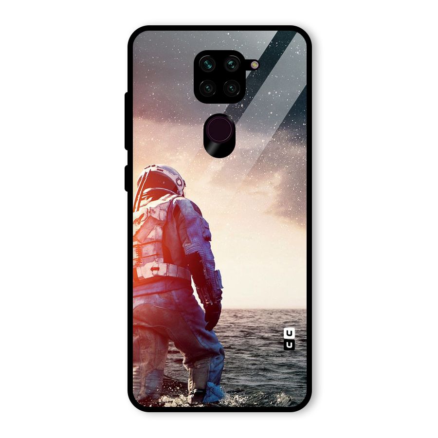 Water Astronaut Glass Back Case for Redmi Note 9