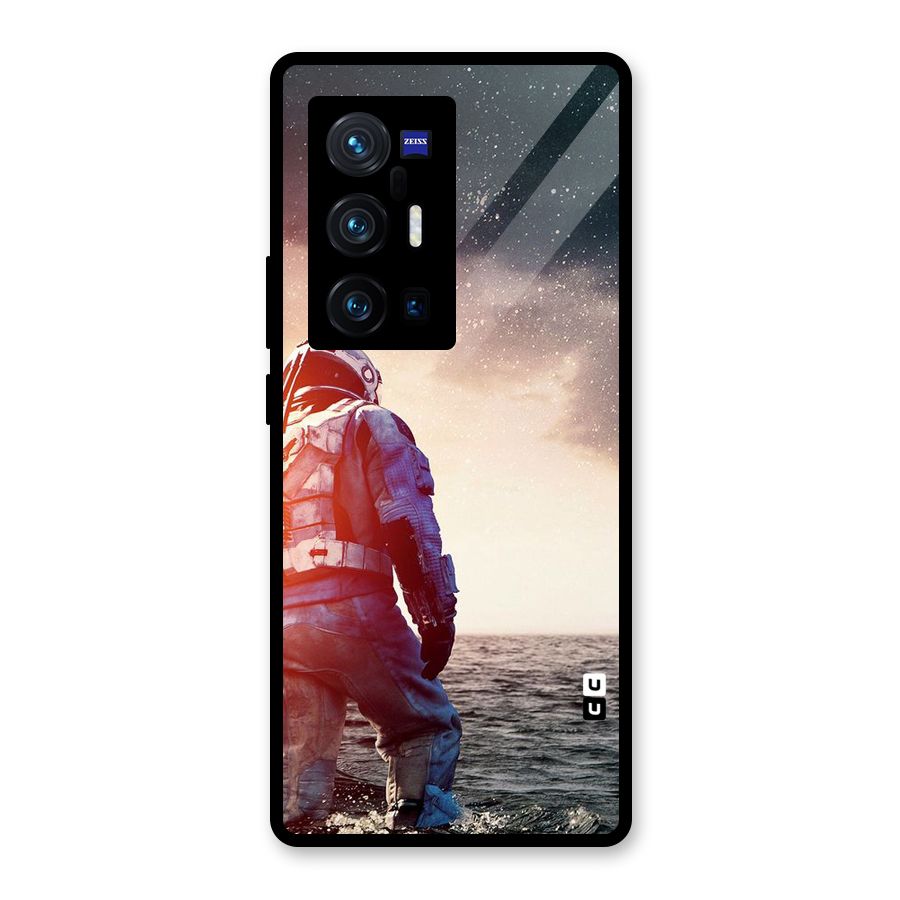 Water Astronaut Glass Back Case for Vivo X70 Pro Plus