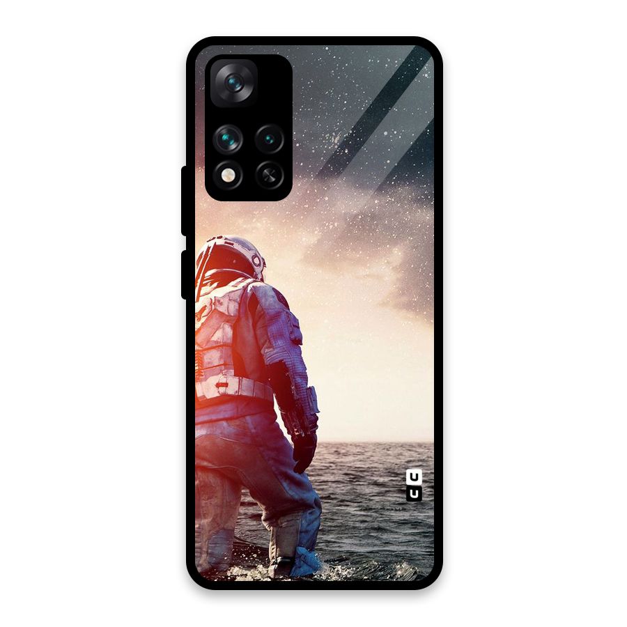Water Astronaut Glass Back Case for Xiaomi 11i HyperCharge 5G