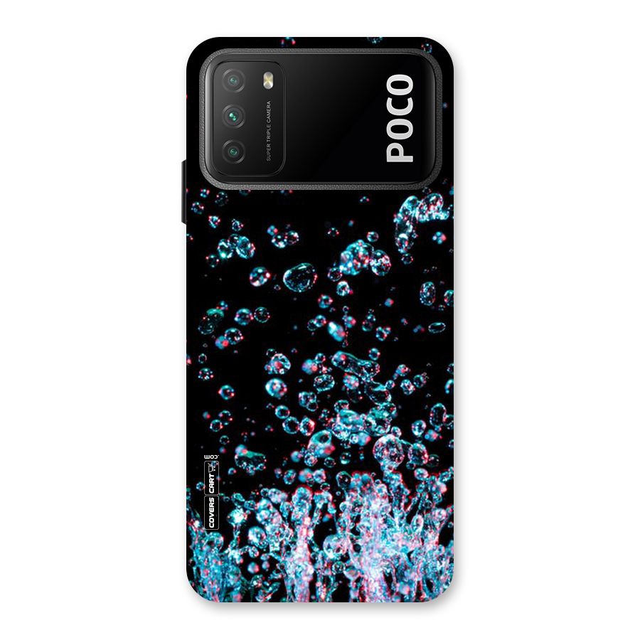 Water Droplets Back Case for Poco M3