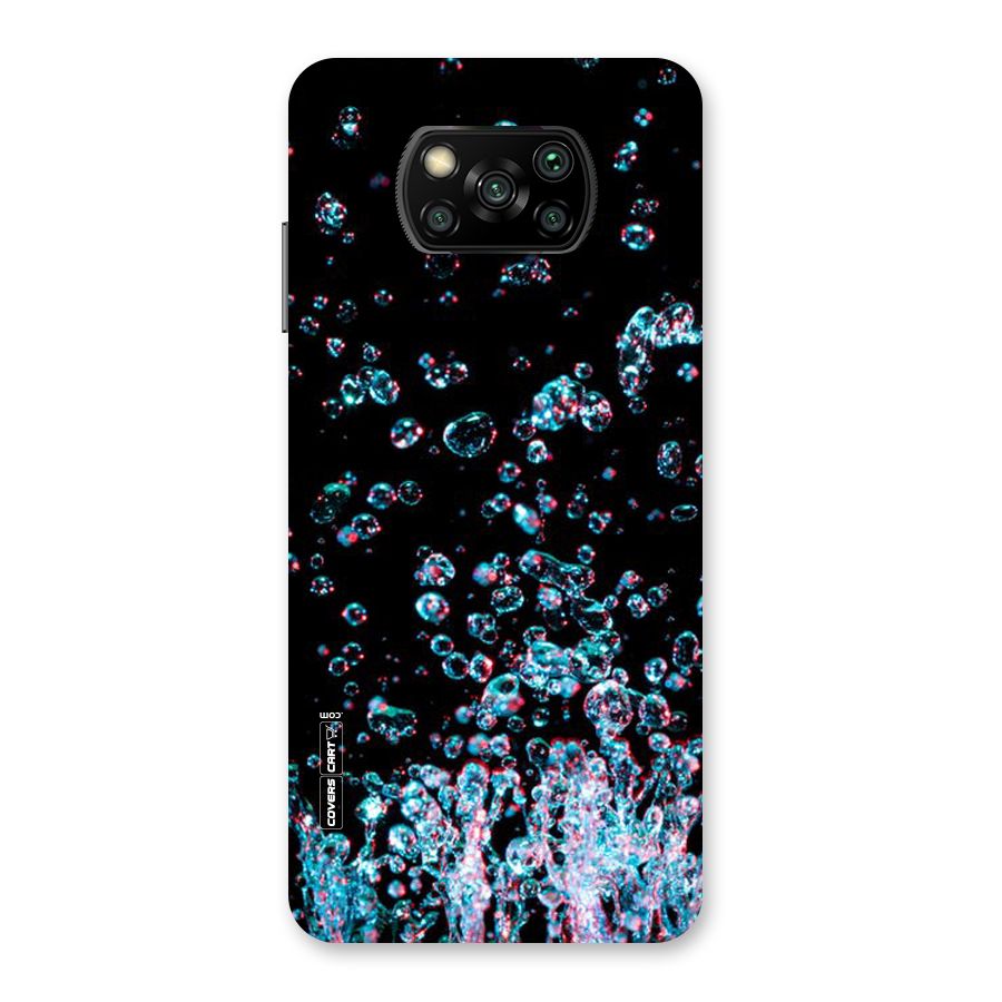 Water Droplets Back Case for Poco X3