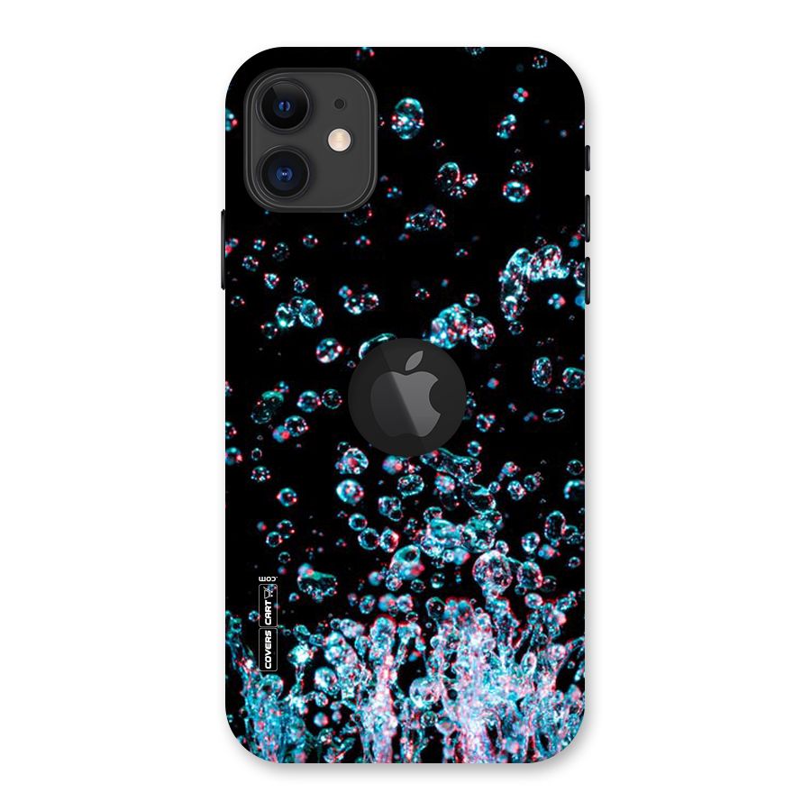 Water Droplets Back Case for iPhone 11 Logo Cut