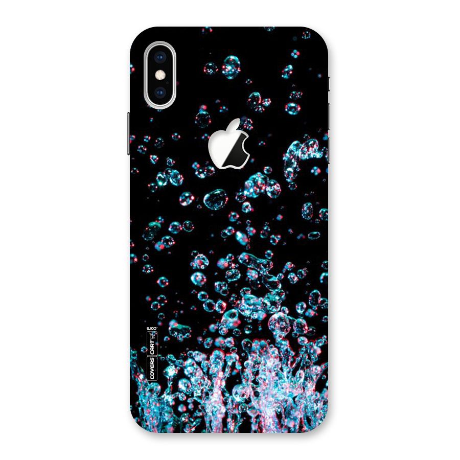 Water Droplets Back Case for iPhone XS Max Apple Cut
