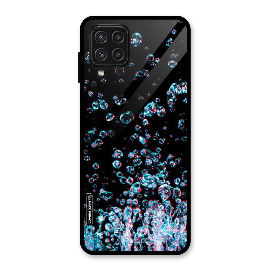 Water Droplets Glass Back Case for Galaxy A22 4G