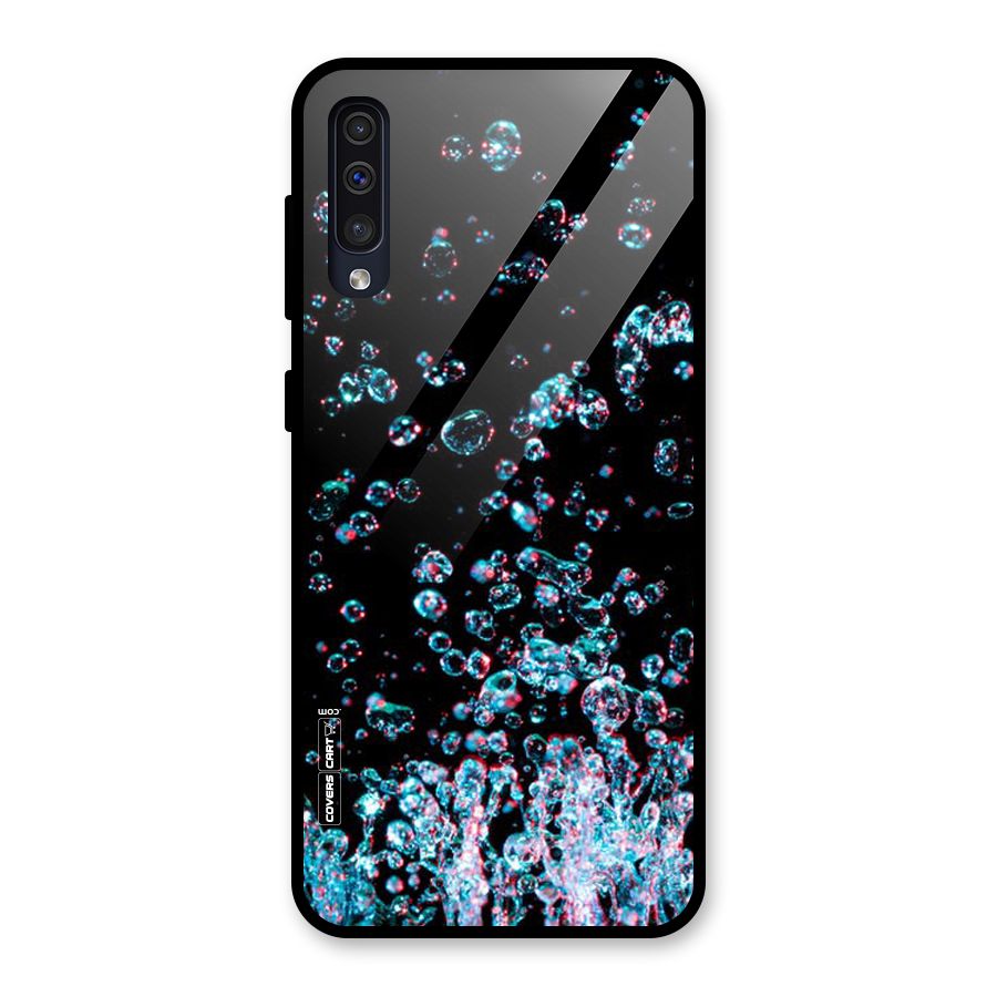 Water Droplets Glass Back Case for Galaxy A50
