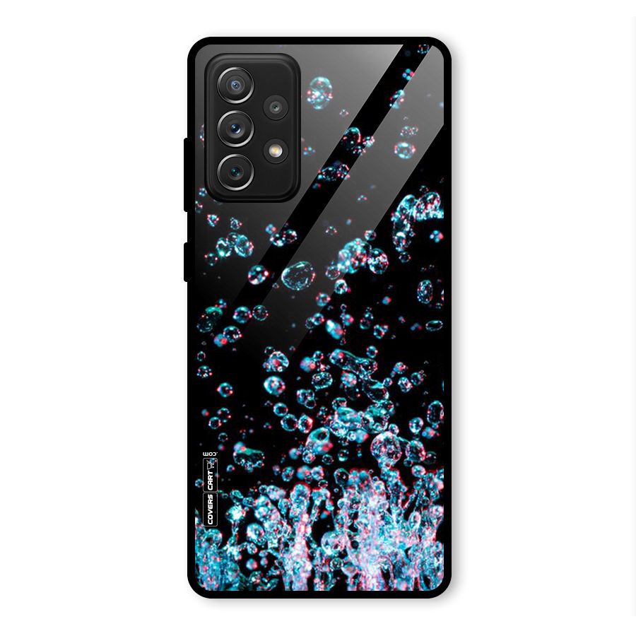 Water Droplets Glass Back Case for Galaxy A72