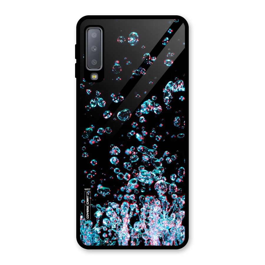 Water Droplets Glass Back Case for Galaxy A7 (2018)