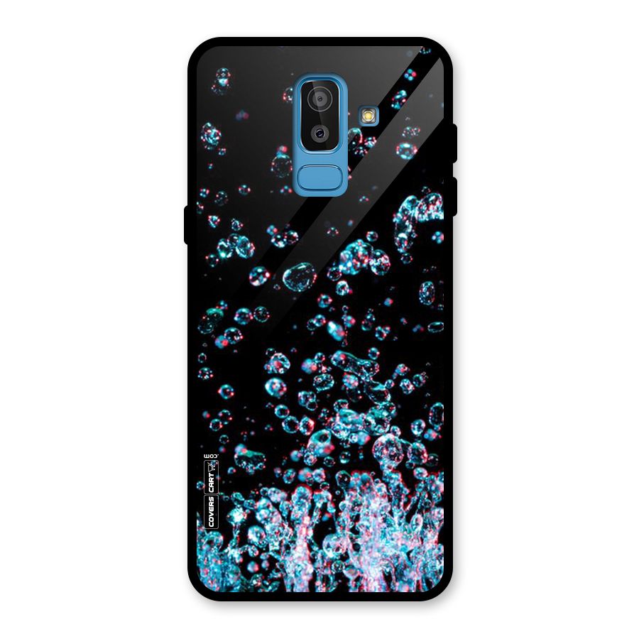 Water Droplets Glass Back Case for Galaxy J8
