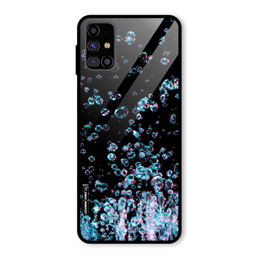 Water Droplets Glass Back Case for Galaxy M31s