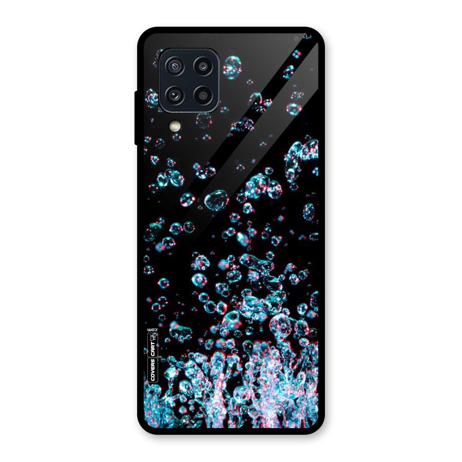 Water Droplets Glass Back Case for Galaxy M32