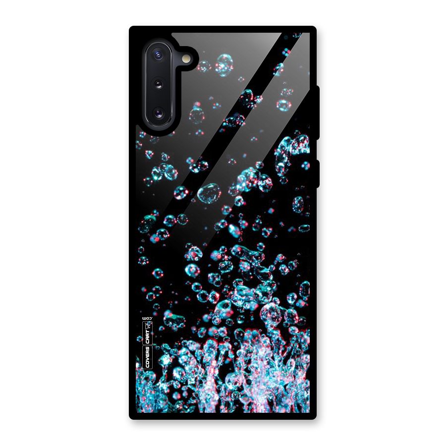 Water Droplets Glass Back Case for Galaxy Note 10