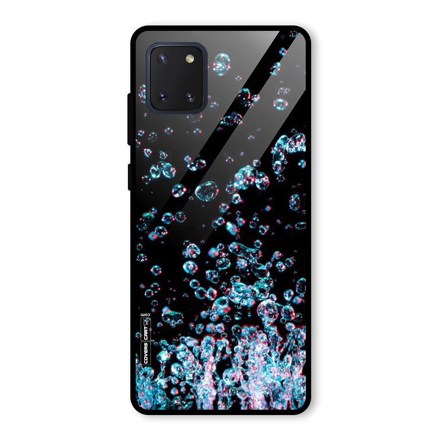 Water Droplets Glass Back Case for Galaxy Note 10 Lite