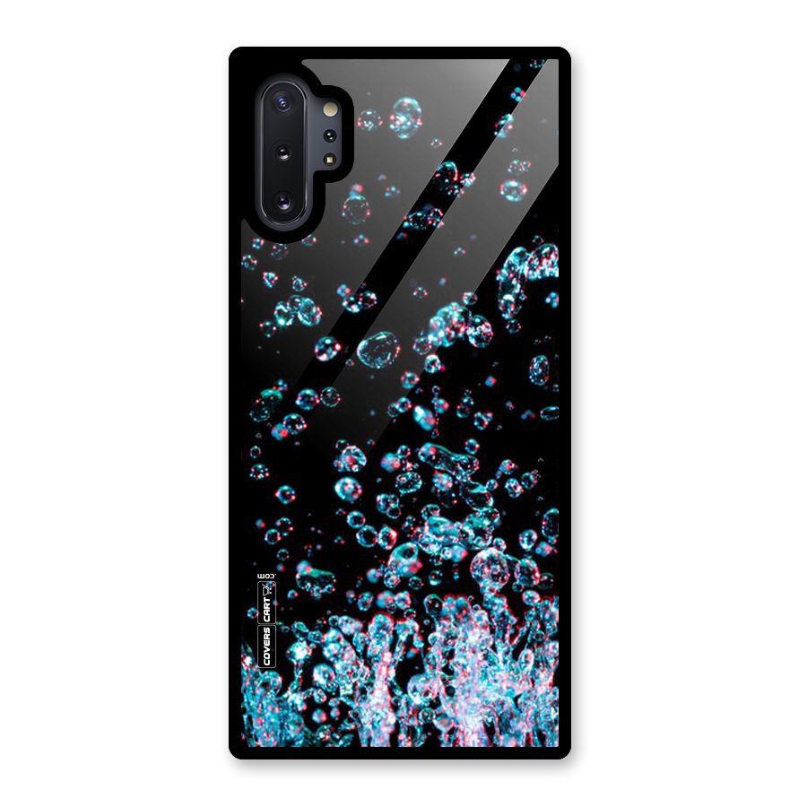 Water Droplets Glass Back Case for Galaxy Note 10 Plus