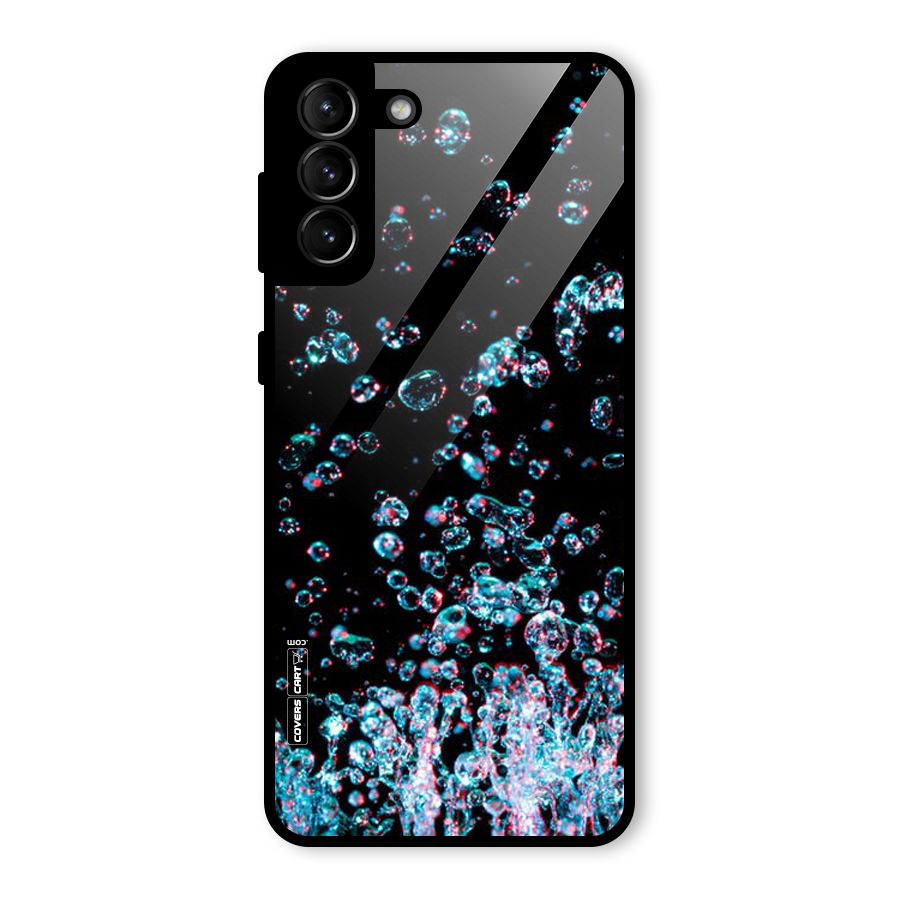 Water Droplets Glass Back Case for Galaxy S21 Plus