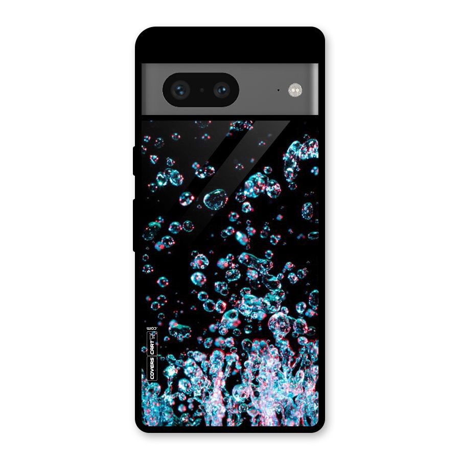 Water Droplets Glass Back Case for Google Pixel 7
