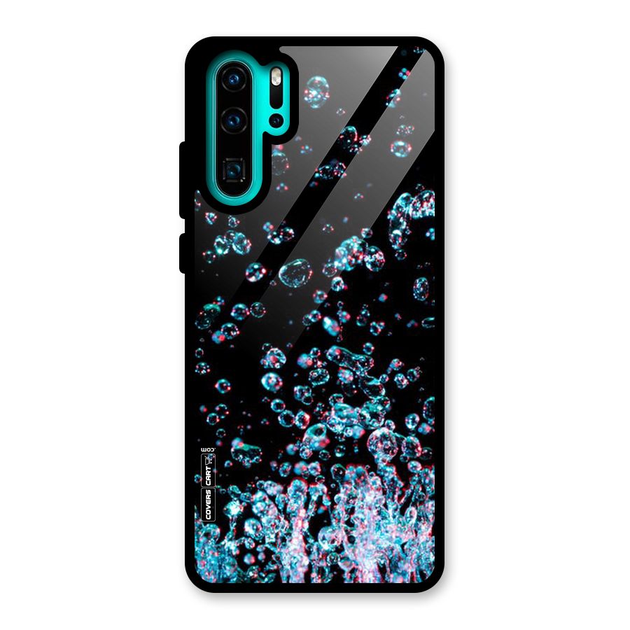 Water Droplets Glass Back Case for Huawei P30 Pro
