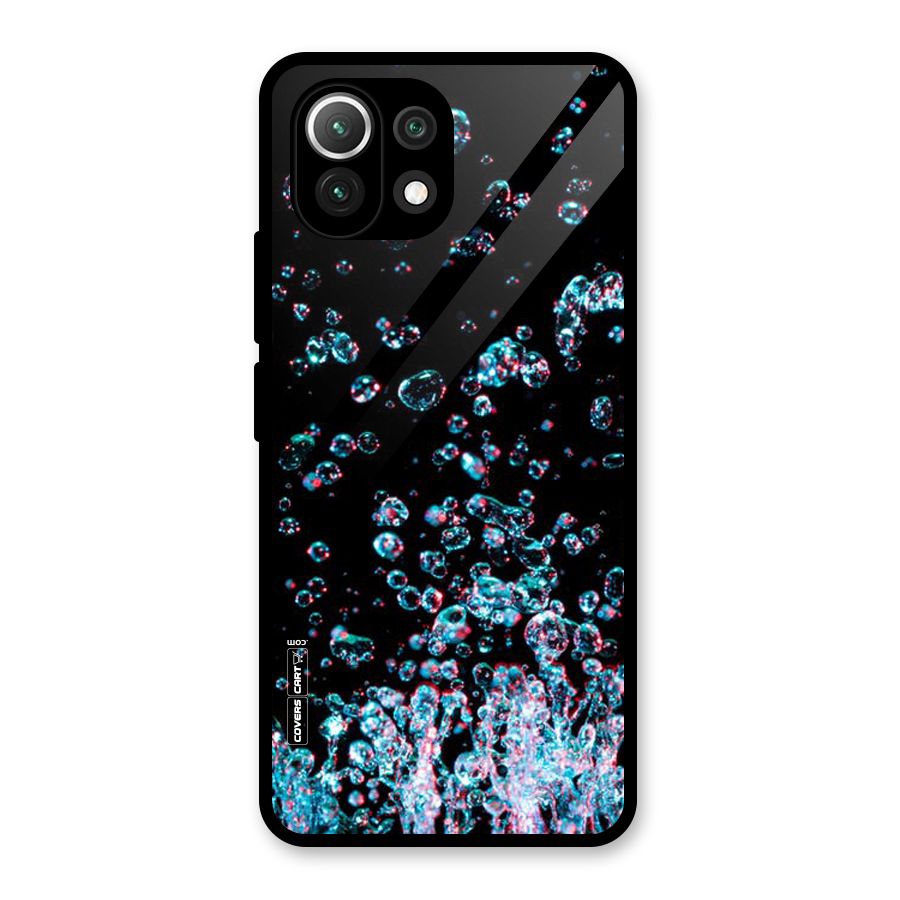 Water Droplets Glass Back Case for Mi 11 Lite NE 5G