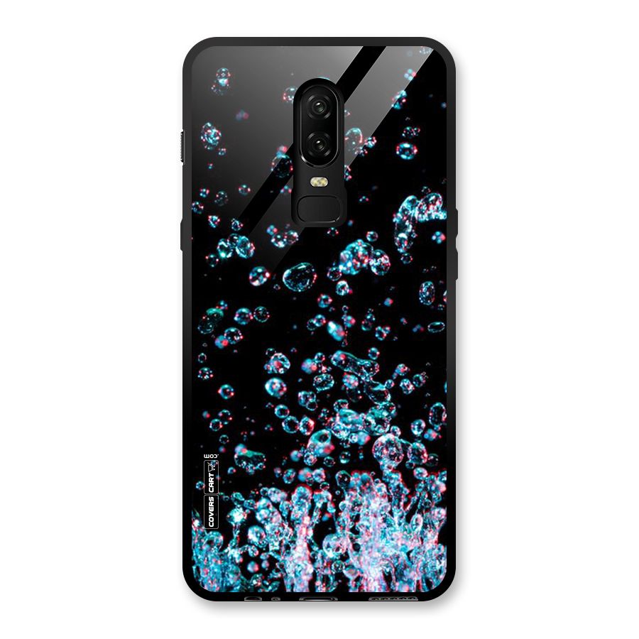 Water Droplets Glass Back Case for OnePlus 6