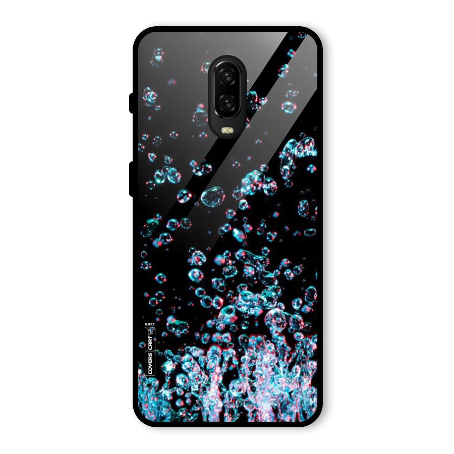 Water Droplets Glass Back Case for OnePlus 6T
