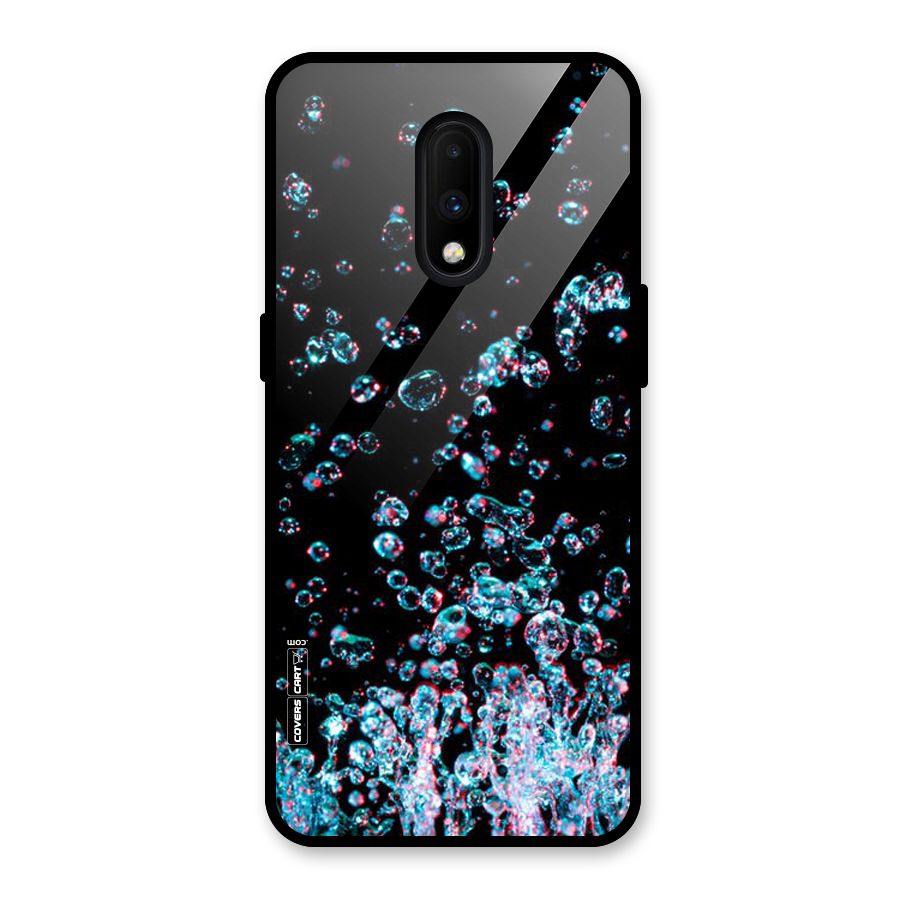 Water Droplets Glass Back Case for OnePlus 7