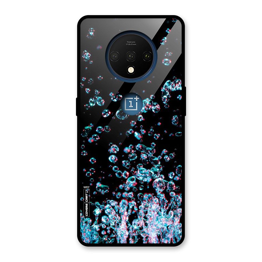 Water Droplets Glass Back Case for OnePlus 7T