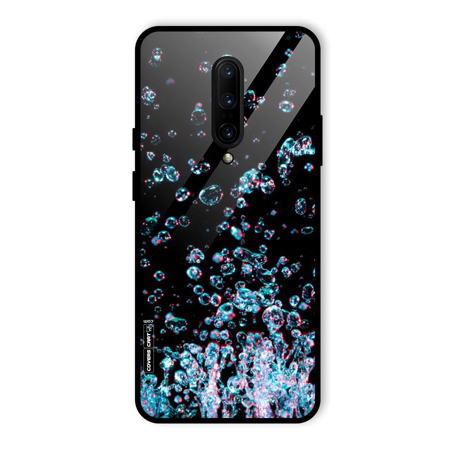 Water Droplets Glass Back Case for OnePlus 7 Pro